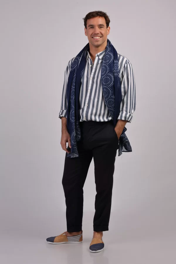 Najha Fashion men’s blue resort shoes espadrilles for a chic holiday look, handcrafted with sustainable materials and heritage craftsmanship.