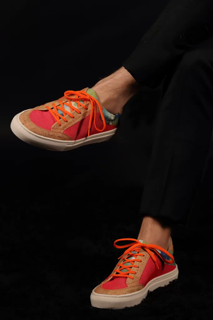 Najha Fashion men’s red sneakers, designer luxury fashion brand with perfect fit and sophisticated style.