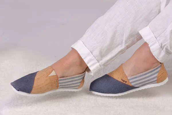 Najha Fashion unisex sustainable designer shoes espadrilles in a sophisticated luxury style, handcrafted with recycled materials and heritage expertise.
