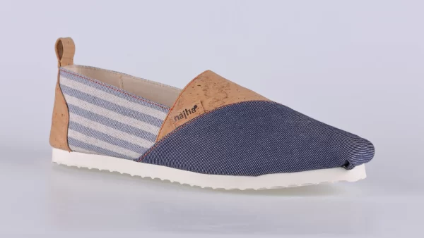 Najha Fashion espadrille handcrafted in canvas and recycled soles, sustainable Portuguese footwear.